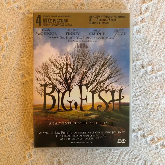 Big Fish Dvd Movie Tim Burton Ewan McGregor Helena Carter Romance Fantasy Drama - Picture 1 of 3